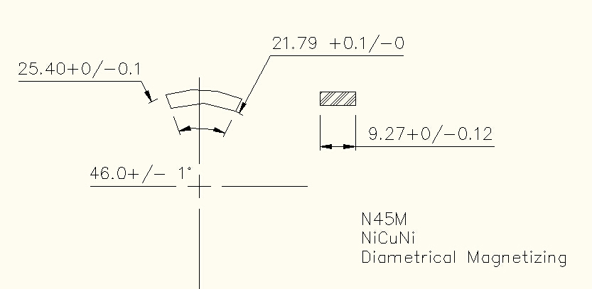 neodymium segment magnet arc